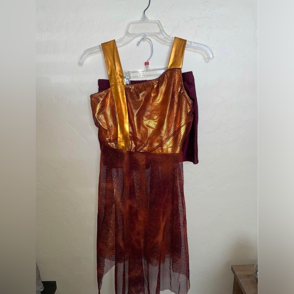 copper two piece solo costume
